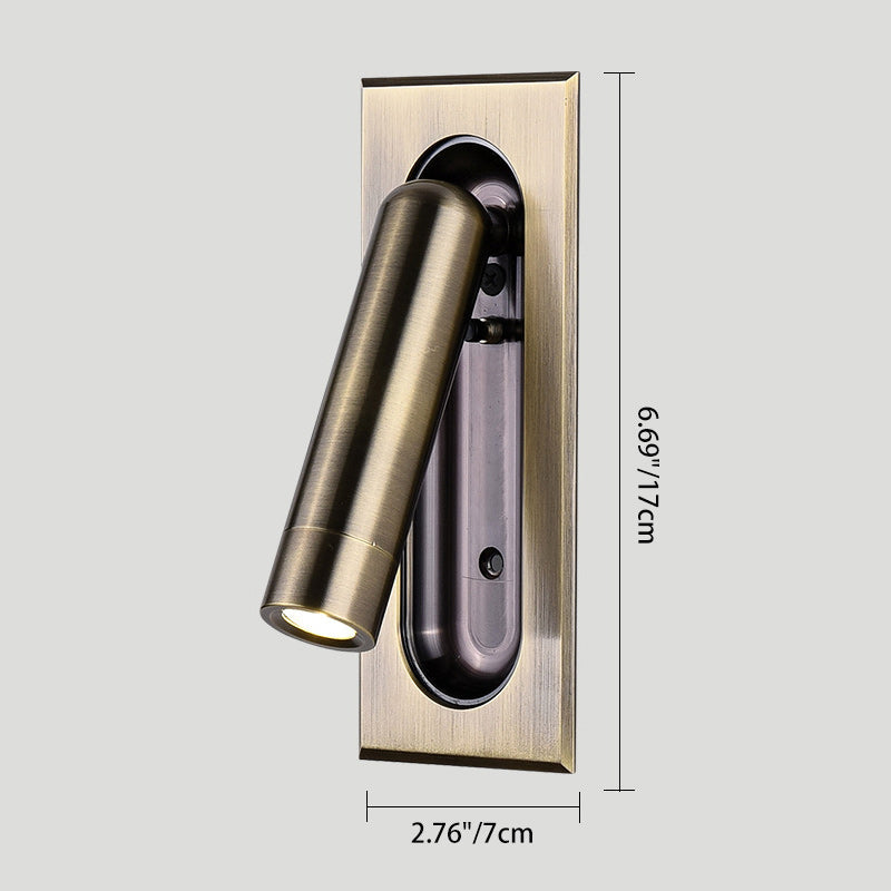 Cylindrical Acrylic Aluminum Inset LED Wall Scone Lamp