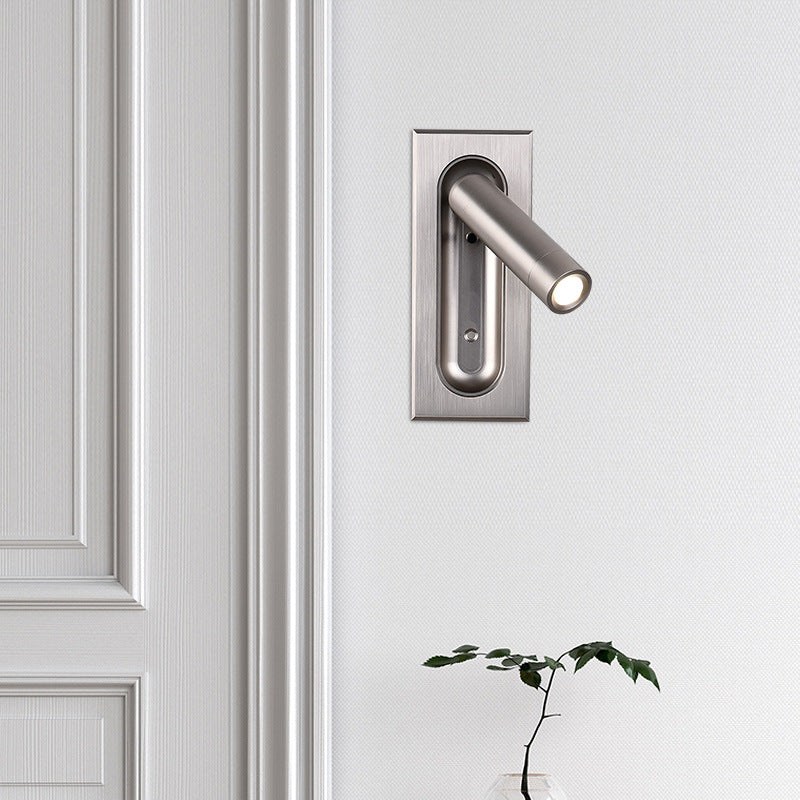 Cylindrical Acrylic Aluminum Inset LED Wall Scone Lamp