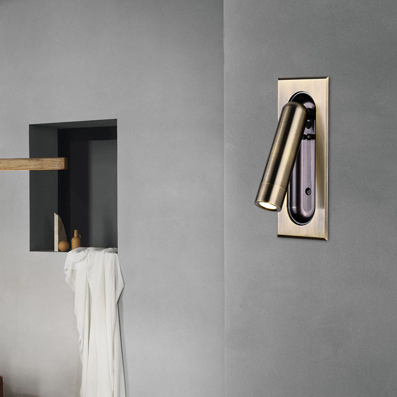 Cylindrical Acrylic Aluminum Inset LED Wall Scone Lamp