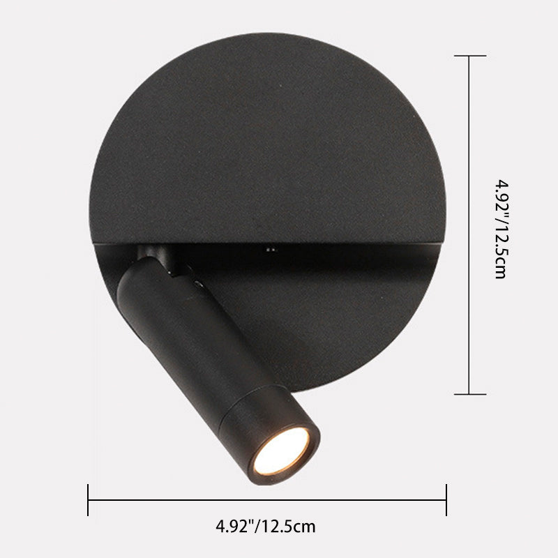 Round Cylindrical Aluminum Acrylic LED Wall Scone Lamp