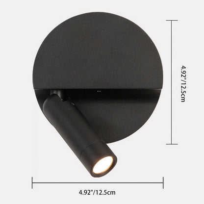 Round Cylindrical Aluminum Acrylic LED Wall Scone Lamp