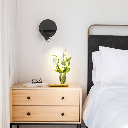 Round Cylindrical Aluminum Acrylic LED Wall Scone Lamp