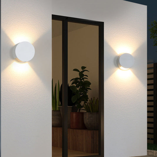 Modern Simplicity Round Aluminum Glass LED Wall Sconce Lamp