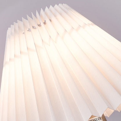 Round Cone Folding Fabric Iron 1-Light Wall Sconce Lamp
