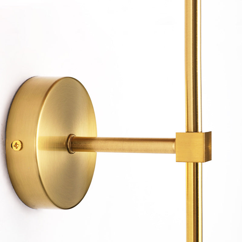 Cone Long Pole Iron Fabric 1-Light Wall Sconce Lamp