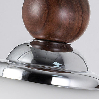 Traditional Oval Wood Iron Glass 1-Light Wall Sconce Lamp