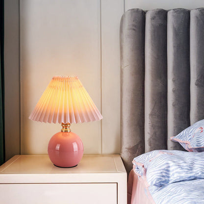 Modern Fabric Orb Table Lamp
