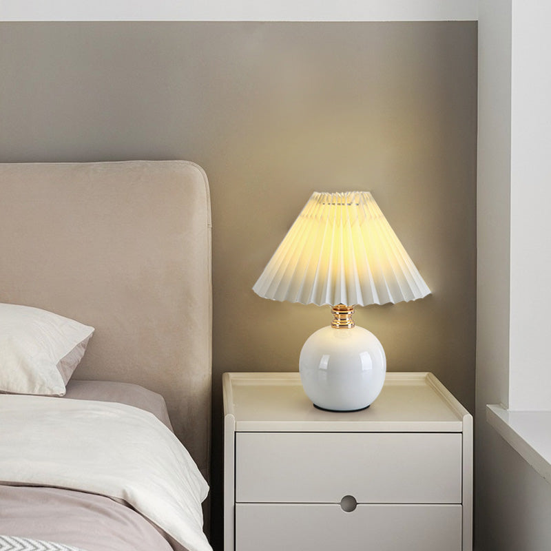 Modern Fabric Orb Table Lamp