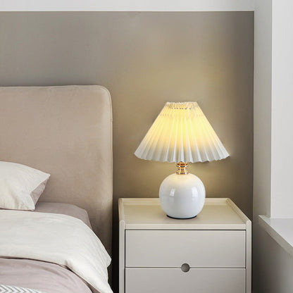Modern Fabric Orb Table Lamp