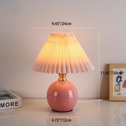 Modern Fabric Orb Table Lamp