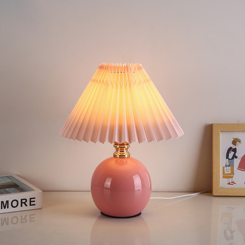 Modern Fabric Orb Table Lamp
