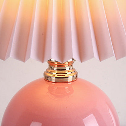 Modern Fabric Orb Table Lamp