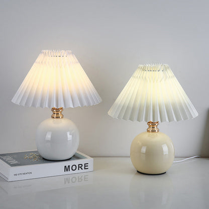 Modern Fabric Orb Table Lamp