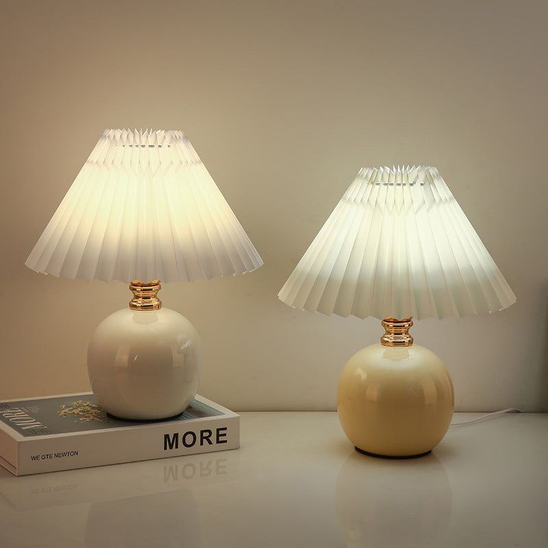 Modern Fabric Orb Table Lamp