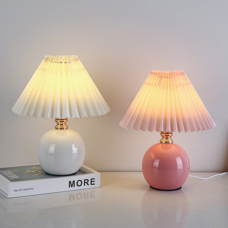 Modern Fabric Orb Table Lamp