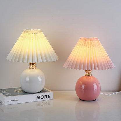 Modern Fabric Orb Table Lamp