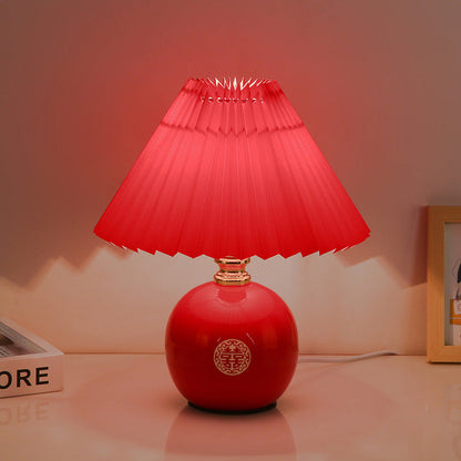 Modern Fabric Orb Table Lamp