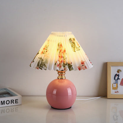 Modern Fabric Orb Table Lamp