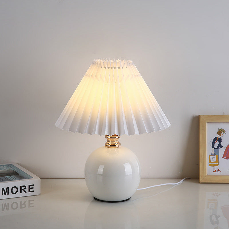 Modern Fabric Orb Table Lamp