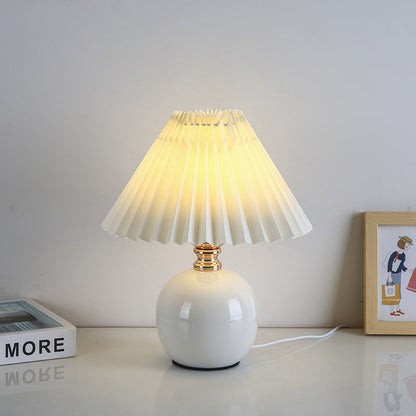 Modern Fabric Orb Table Lamp