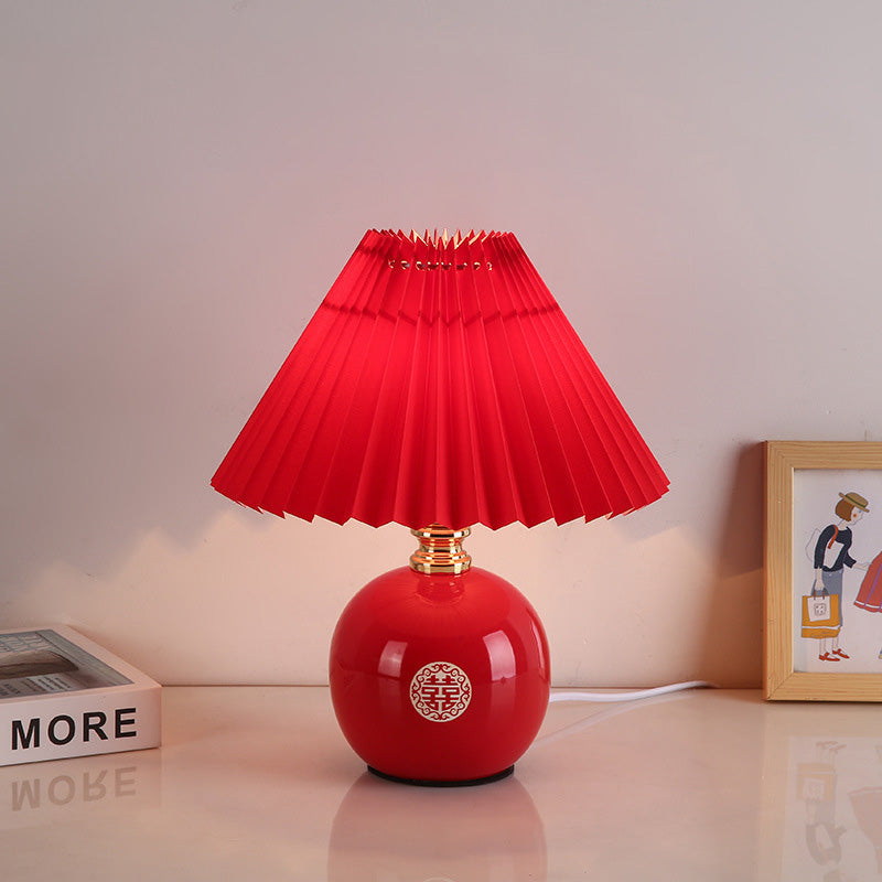 Modern Fabric Orb Table Lamp