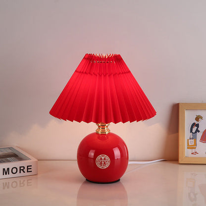 Modern Fabric Orb Table Lamp