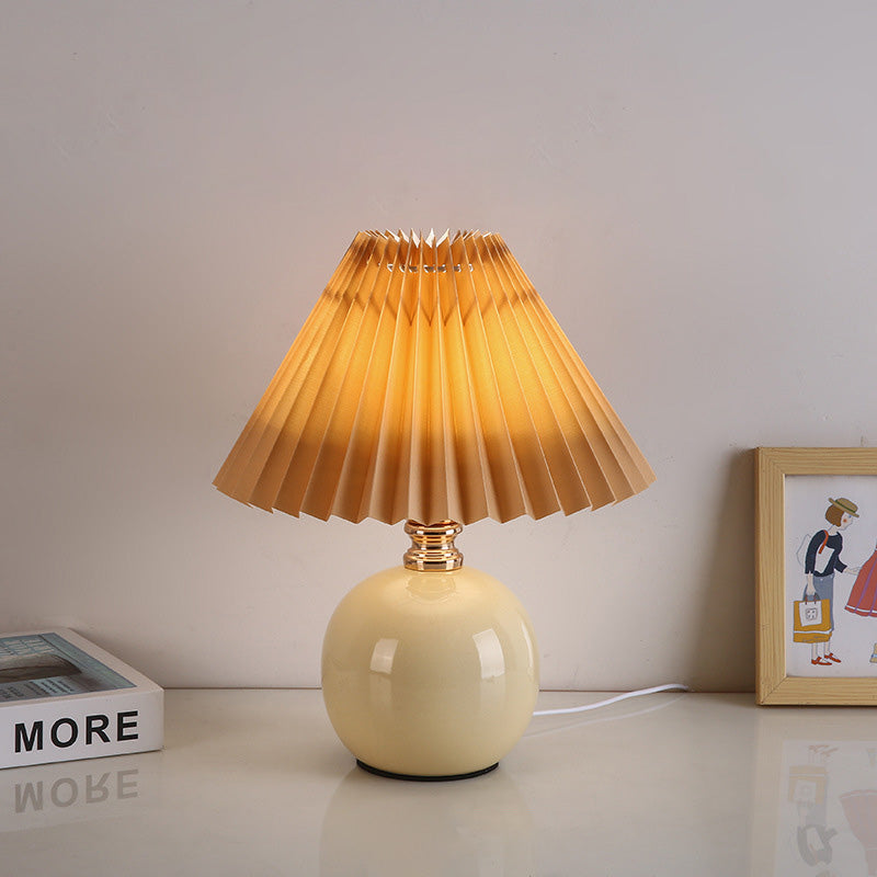 Modern Fabric Orb Table Lamp