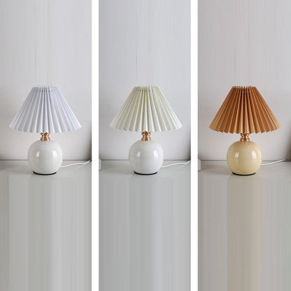 Modern Fabric Orb Table Lamp