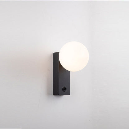 Simplicity Orb Aluminum ABS 1-Light Wall Sconce Lamp