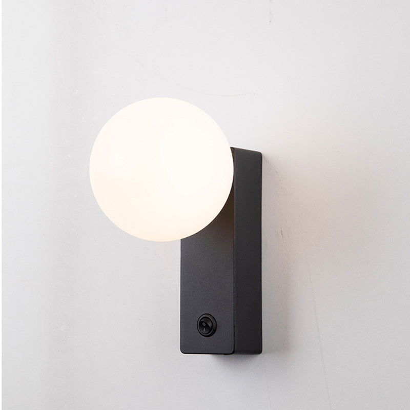 Simplicity Orb Aluminum ABS 1-Light Wall Sconce Lamp