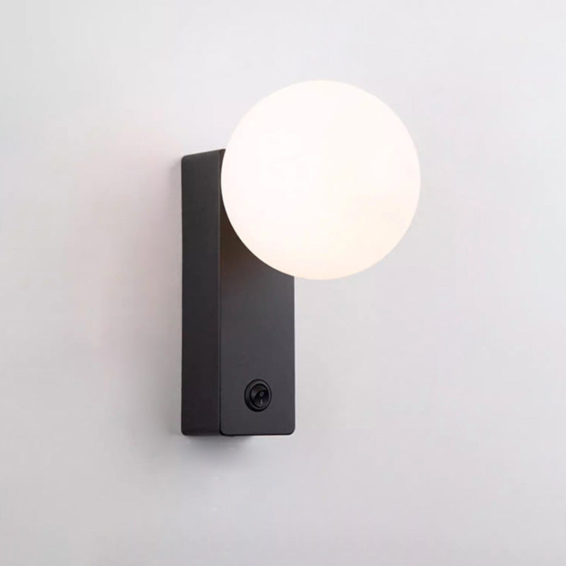 Simplicity Orb Aluminum ABS 1-Light Wall Sconce Lamp