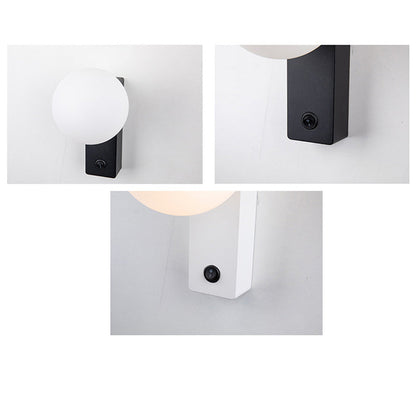 Simplicity Orb Aluminum ABS 1-Light Wall Sconce Lamp
