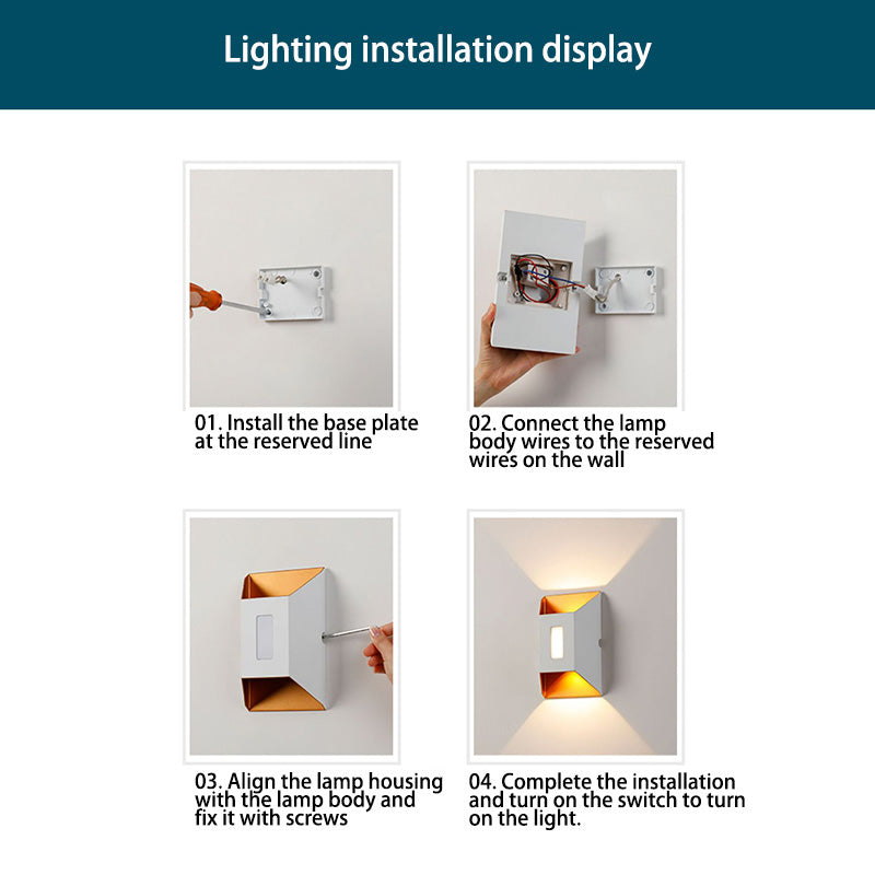 Waterproof Trapezoidal Aluminum LED Wall Sconce Lamp