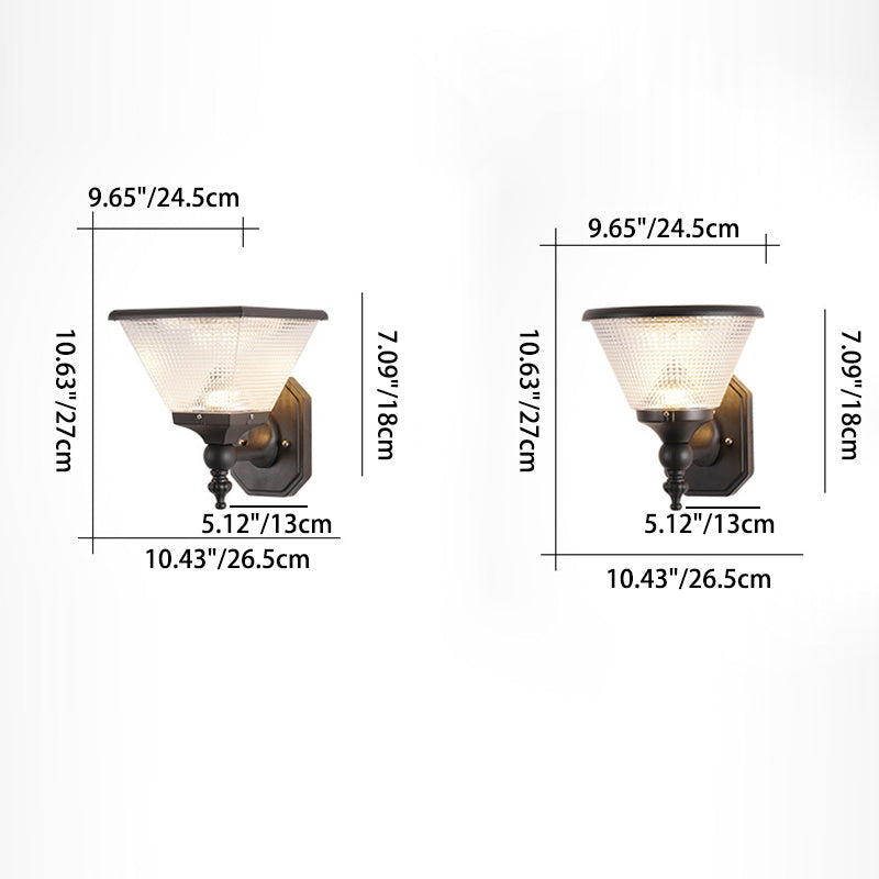 Solar Square Round Aluminum PC LED Wall Sconce Lamp