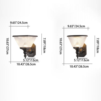 Solar Square Round Aluminum PC LED Wall Sconce Lamp