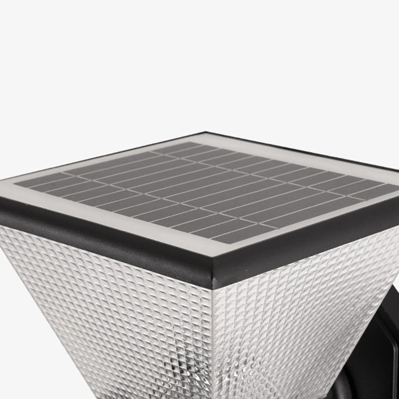 Solar Square Round Aluminum PC LED Wall Sconce Lamp