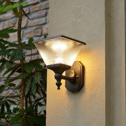 Solar Square Round Aluminum PC LED Wall Sconce Lamp