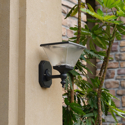 Solar Square Round Aluminum PC LED Wall Sconce Lamp