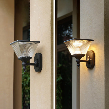 Solar Square Round Aluminum PC LED Wall Sconce Lamp