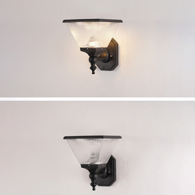 Solar Square Round Aluminum PC LED Wall Sconce Lamp