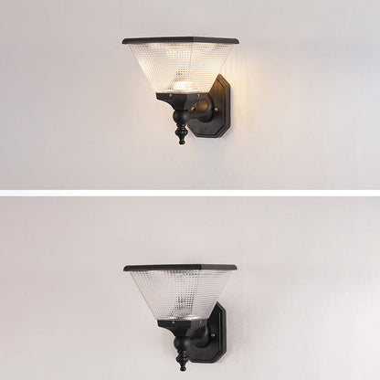 Solar Square Round Aluminum PC LED Wall Sconce Lamp