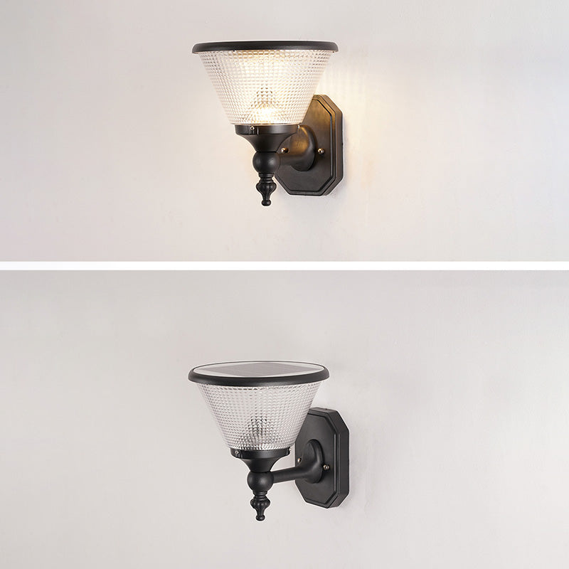 Solar Square Round Aluminum PC LED Wall Sconce Lamp