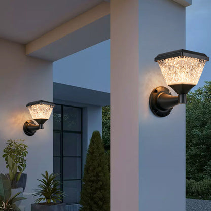 Minimalist Solar Square Round PC LED Wall Sconce Lamp