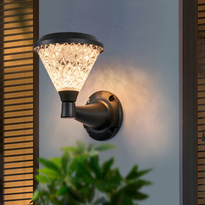 Minimalist Solar Square Round PC LED Wall Sconce Lamp