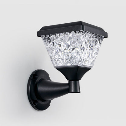 Minimalist Solar Square Round PC LED Wall Sconce Lamp