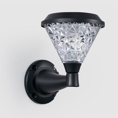 Minimalist Solar Square Round PC LED Wall Sconce Lamp