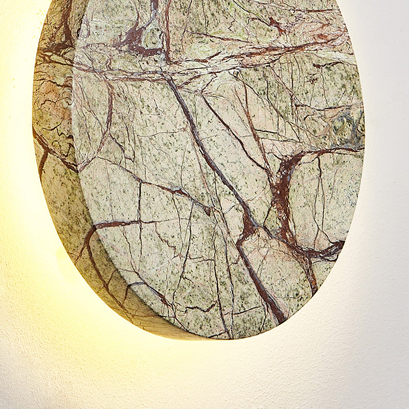 Contemporary Nordic Round Marble LED Wall Sconce Lamp