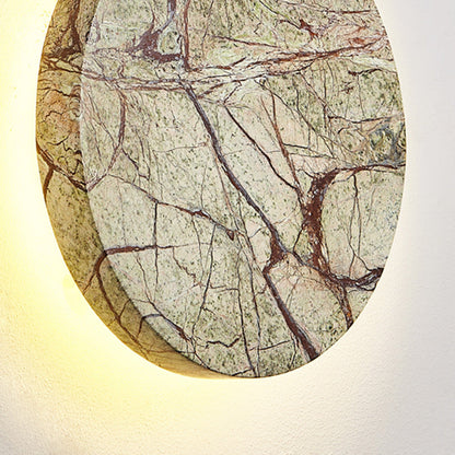 Contemporary Nordic Round Marble LED Wall Sconce Lamp