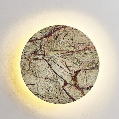 Contemporary Nordic Round Marble LED Wall Sconce Lamp