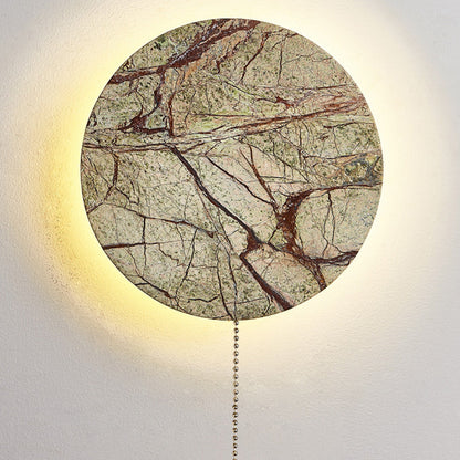 Contemporary Nordic Round Marble LED Wall Sconce Lamp